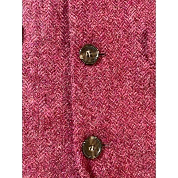 J Crew Womens Moon Herringbone Blazer Burgundy Wool Blend British Cloth Large - Picture 6 of 13